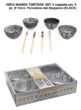 ARCA MAISON TORTORA' SET 4 coppette set, 4 pz, Ø 12cm, Porcellana dal Giappone (BLACK)