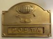 porta lettere in ottone con campanello vintage